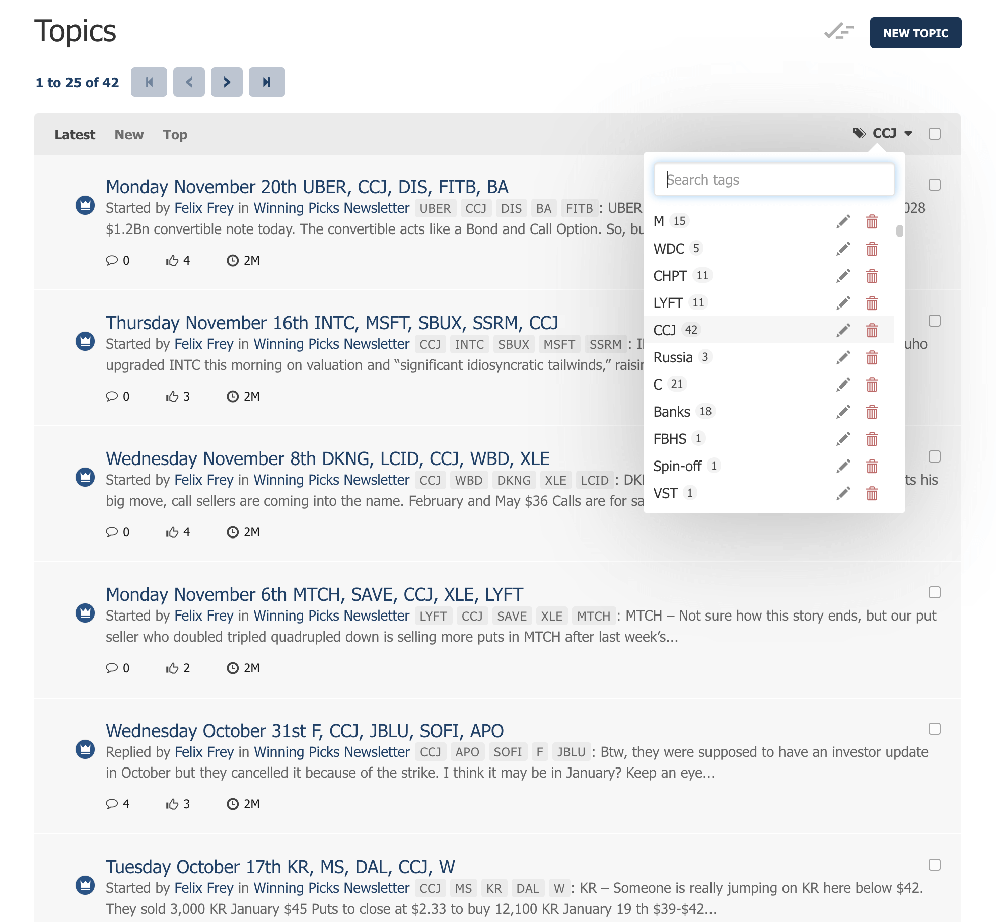 Newsletter Search