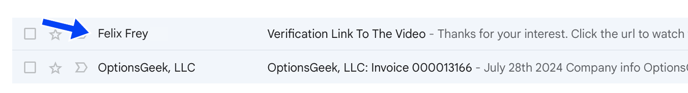Verification email Verification email
